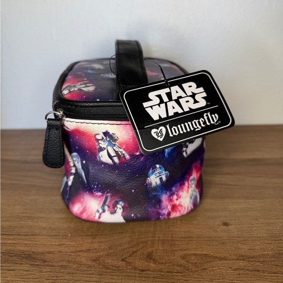 Loungefly Star Wars Galaxy Print Vanity Train Case w/ Mirror Torrid Exclusive - Picture 2 of 12